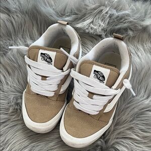 EUC Vans Kids Knu Skool Shoe Khaki Brown B3.5/W5.0